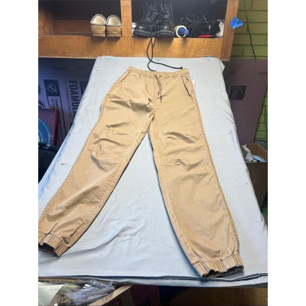 No Boundaries Mens Twill Jogger Pants Urban Khaki Straight Fit XS 27 NB36008616
